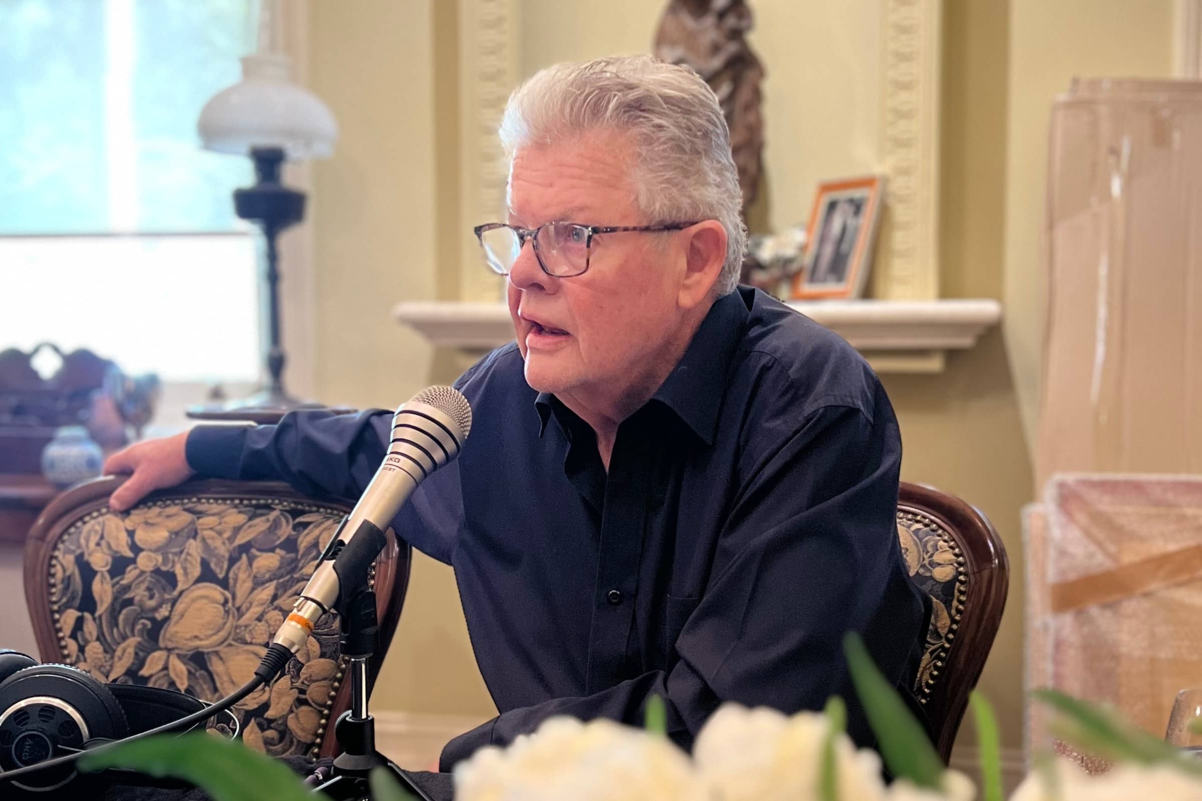 Andrew Killey at the dining room table